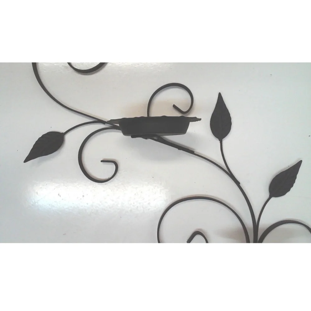 Vintage Salterini Style Iron Wall Planter Scroll Leaf Design